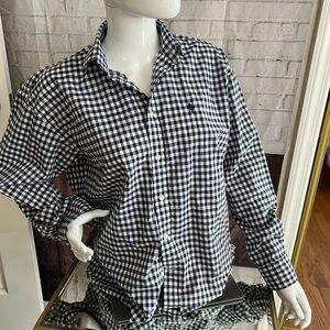 Ralph Lauren Button Up Gingham Shirt-Boyfriend Fit